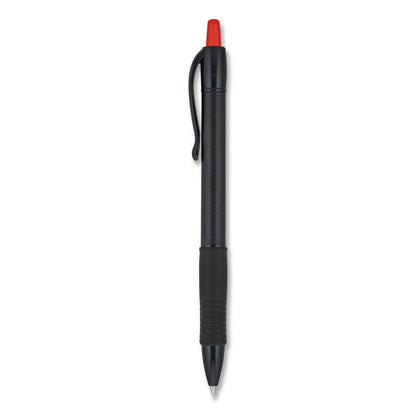 G2 Edge Premium Gel Roller Pen, Retractable, Fine 0.7 mm, Red Ink, Black/Red Barrel, Dozen