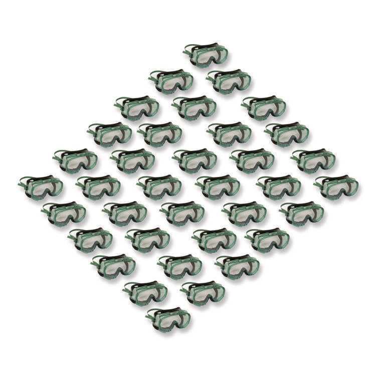 V8 Monogoggle 211 Goggle, OTG, Clear Anti-Fog Lens, Green Frame, 36/Carton