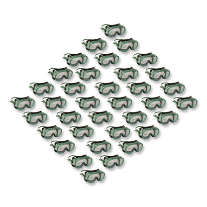 V8 Monogoggle 211 Goggle, OTG, Clear Anti-Fog Lens, Green Frame, 36/Carton
