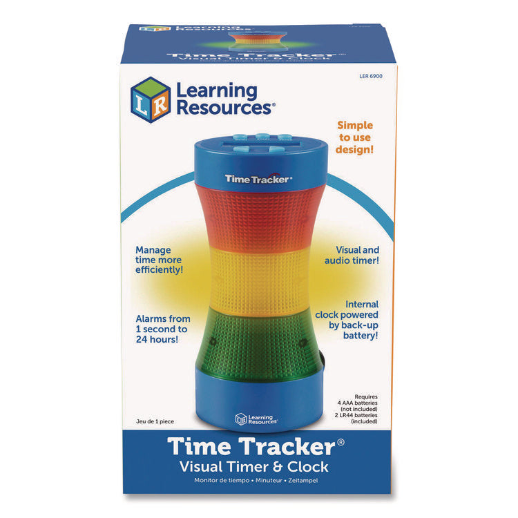 Time Tracker Visual Timer and Clock, LCD, 5.4 x 8.6 x 2.5, Assorted Colors
