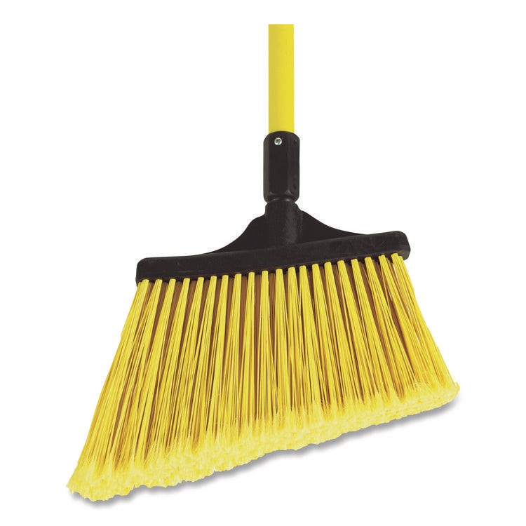 MaxiSweep Angle Broom With Fiberglass Handle, 57" Length, Yellow/Black