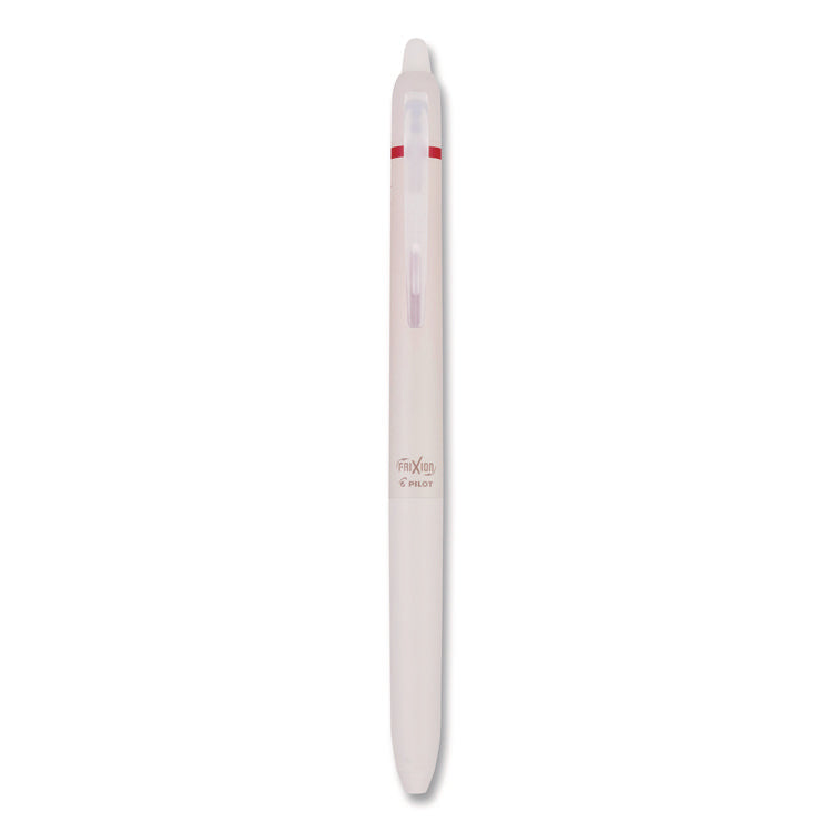 Frixion Waai Erasable Gel Pen, Retractable, Extra Fine 0.5 mm, Cherry Ink, Beige/Cherry Barrel, Dozen