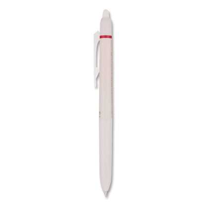 Frixion Waai Erasable Gel Pen, Retractable, Extra Fine 0.5 mm, Cherry Ink, Beige/Cherry Barrel, Dozen