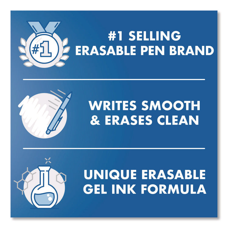 Frixion Waai Erasable Gel Pen, Retractable, Extra Fine 0.5 mm, Cherry Ink, Beige/Cherry Barrel, Dozen