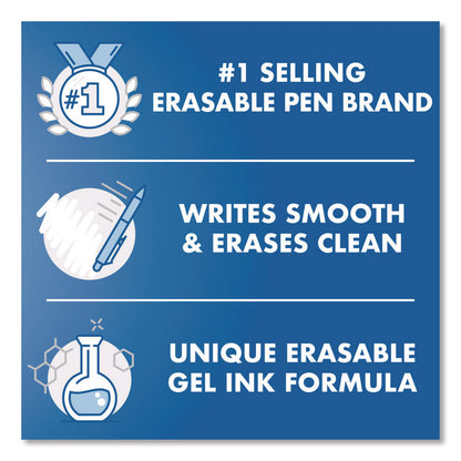 Frixion Waai Erasable Gel Pen, Retractable, Extra Fine 0.5 mm, Cherry Ink, Beige/Cherry Barrel, Dozen