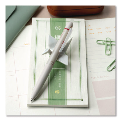 Frixion Waai Erasable Gel Pen, Retractable, Extra Fine 0.5 mm, Cherry Ink, Beige/Cherry Barrel, Dozen