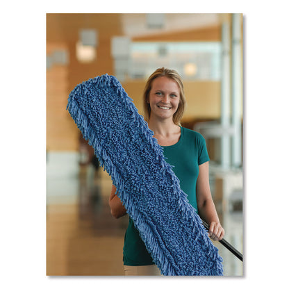 MaxiTwist Microfiber Dust Mops, Microfiber, 36" x 5", Blue