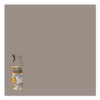 Universal Premium Spray Paint, Matte Greige, 12 oz Aerosol Can, 6/Carton