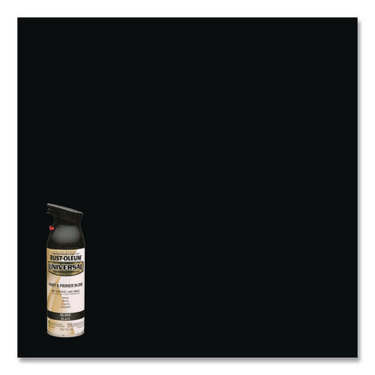 Universal Premium Spray Paint, Gloss Black, 12 oz Aerosol Can, 6/Carton