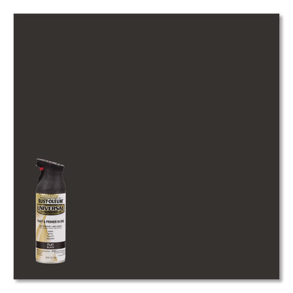 Universal Premium Spray Paint, Flat Black, 12 oz Aerosol Can, 6/Carton