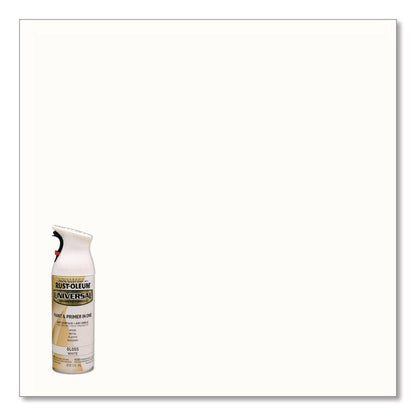 Universal Premium Spray Paint, Gloss White, 12 oz Aerosol Can, 6/Carton