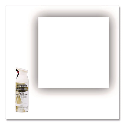 Universal Premium Spray Paint, Satin White, 12 oz Aerosol Can, 6/Carton