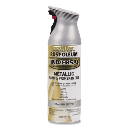 Universal Premium Spray Paint, Metallic Silver, 12 oz Aerosol Can