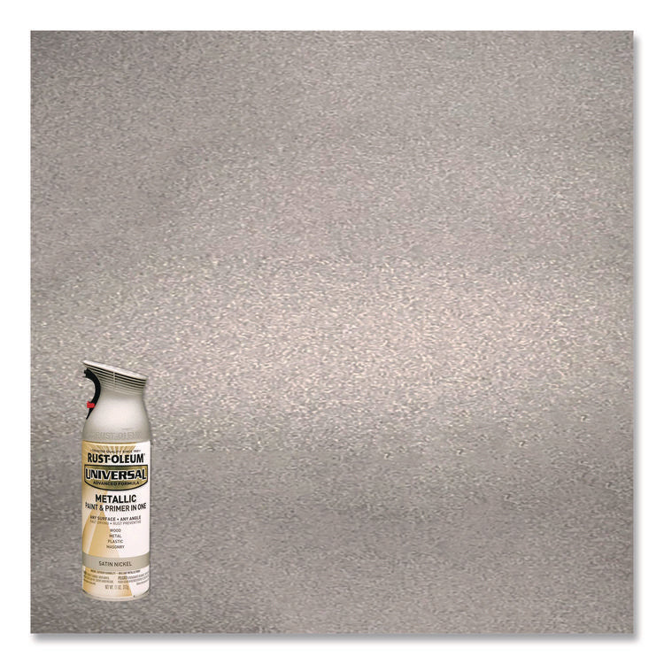 Universal Premium Spray Paint, Satin Nickel, 12 oz Aerosol Can