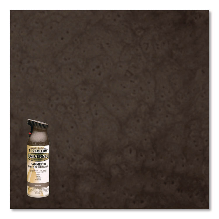 Universal Premium Spray Paint, Hammer Brown, 12 oz Aerosol Can, 6/Carton