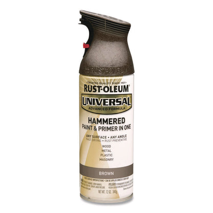Universal Premium Spray Paint, Hammer Brown, 12 oz Aerosol Can, 6/Carton