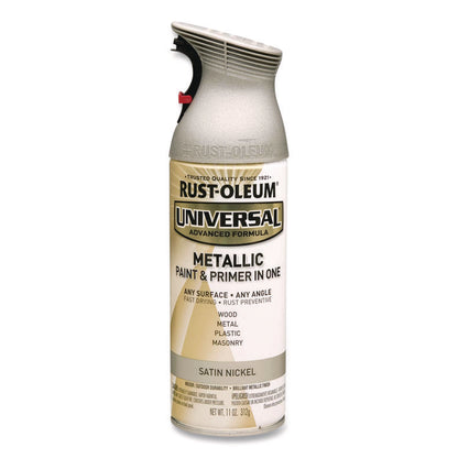 Universal Premium Spray Paint, Aged Nickel, 12 oz Aerosol Can, 6/Carton