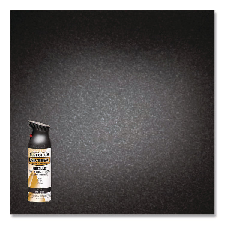 Universal Premium Spray Paint, Flat Iron, 12 oz Aerosol Can