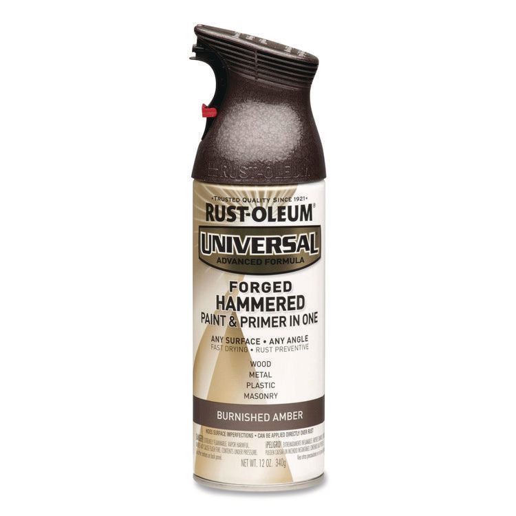 Universal Premium Spray Paint, Hammer Amber, 12 oz Aerosol Can, 6/Carton