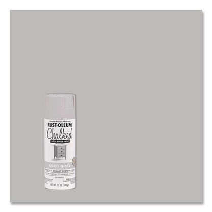 Ultra Matte Chalked Paint, Matte Aged Gray, 12 oz Aerosol Can, 6/Carton