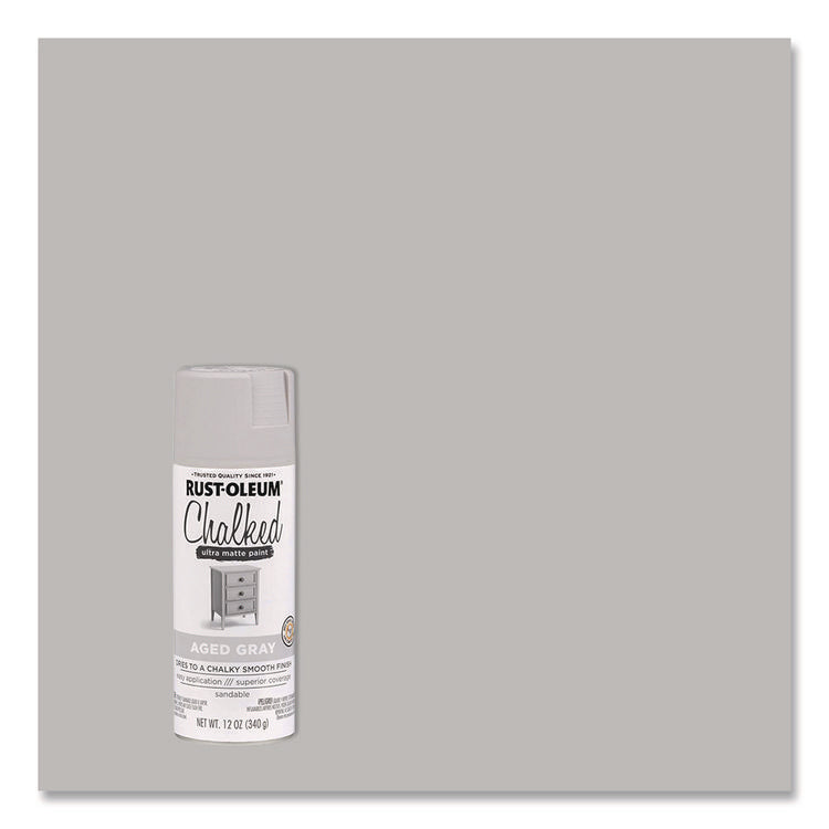 Ultra Matte Chalked Paint, Matte Aged Gray, 12 oz Aerosol Can