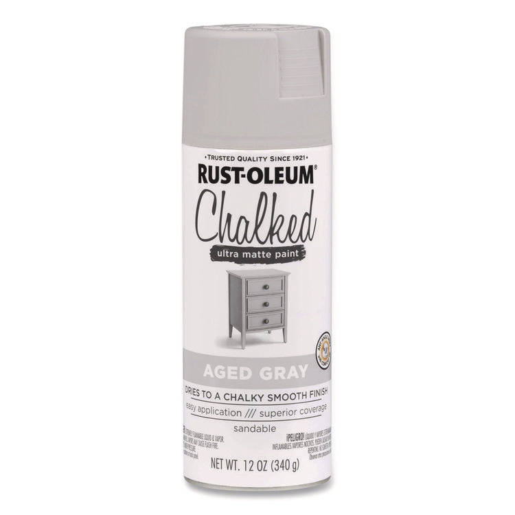 Ultra Matte Chalked Paint, Matte Aged Gray, 12 oz Aerosol Can