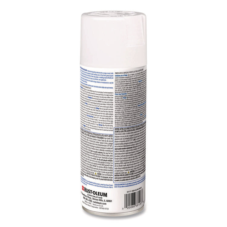 Painter's Touch 2X Ultra Cover Spray Paint, High Gloss White, 12 oz Aerosol Can, 6/Carton