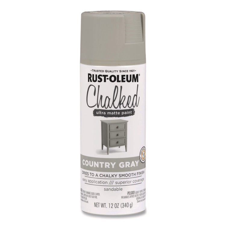 Ultra Matte Chalked Paint, Matte Country Gray, 12 oz Aerosol Can