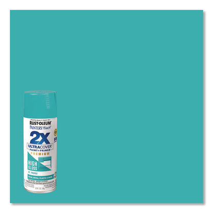 Painter's Touch 2X Ultra Cover Spray Paint, High Gloss St. Tropez, 12 oz Aerosol Can, 6/Carton