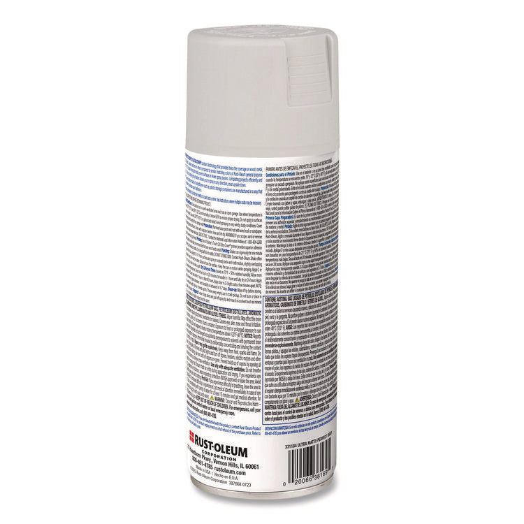 Painter's Touch 2X Ultra Cover Spray Paint, Ultra Matte Gray, 12 oz Aerosol Can, 6/Carton