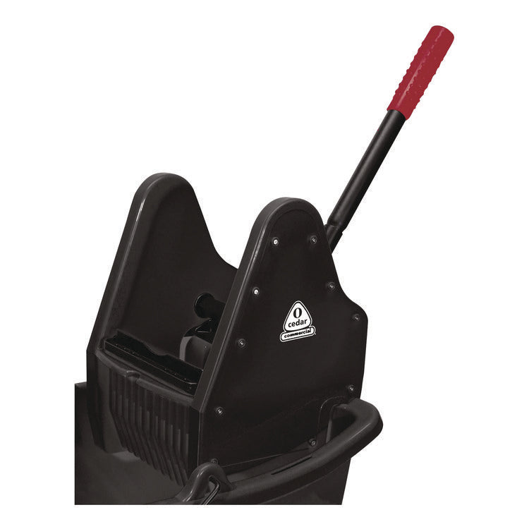 Premier Downpress Mop Bucket and Wringer, 32 to 35 qt, Black