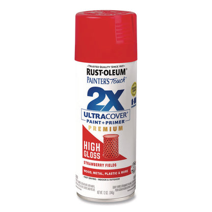 Painter's Touch 2X Ultra Cover Spray Paint, High Gloss Strawberry Fields, 12 oz Aerosol Can
