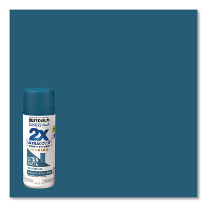 Painter's Touch 2X Ultra Cover Spray Paint, Ultra Matte Blue, 12 oz Aerosol Can, 6/Carton