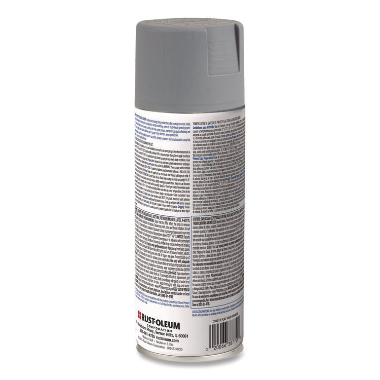 Painter's Touch 2X Ultra Cover Spray Paint, Flat Gray, 12 oz Aerosol Can, 6/Carton
