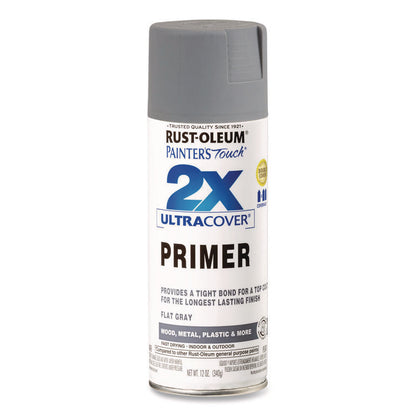 Painter's Touch 2X Ultra Cover Spray Paint, Flat Gray, 12 oz Aerosol Can