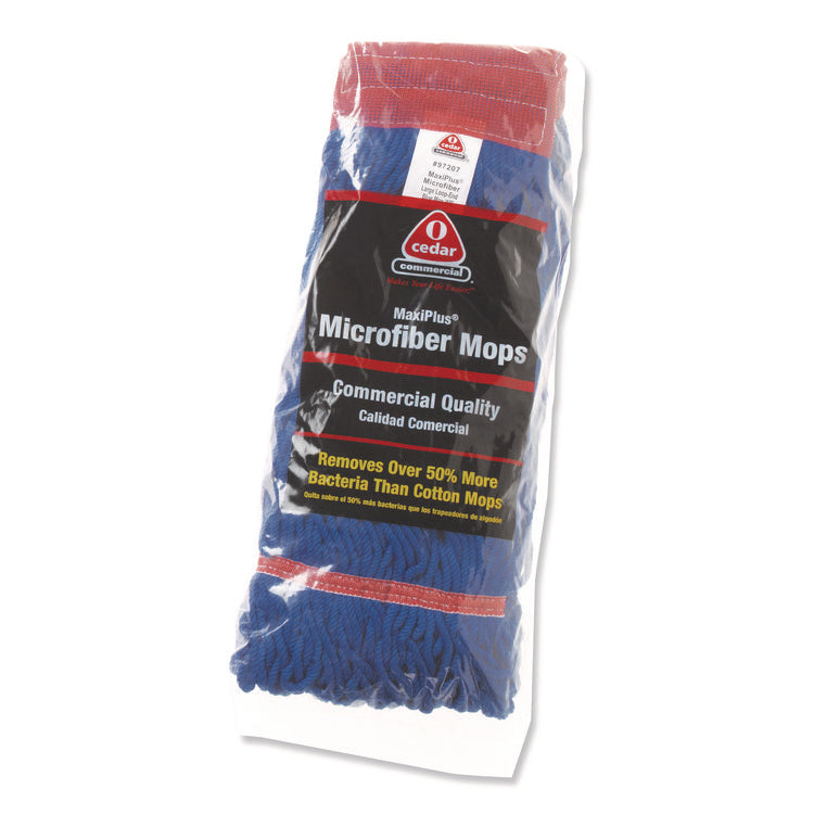MaxiPlus Microfiber Loop-End Mop, Microfiber, 24 oz, Blue