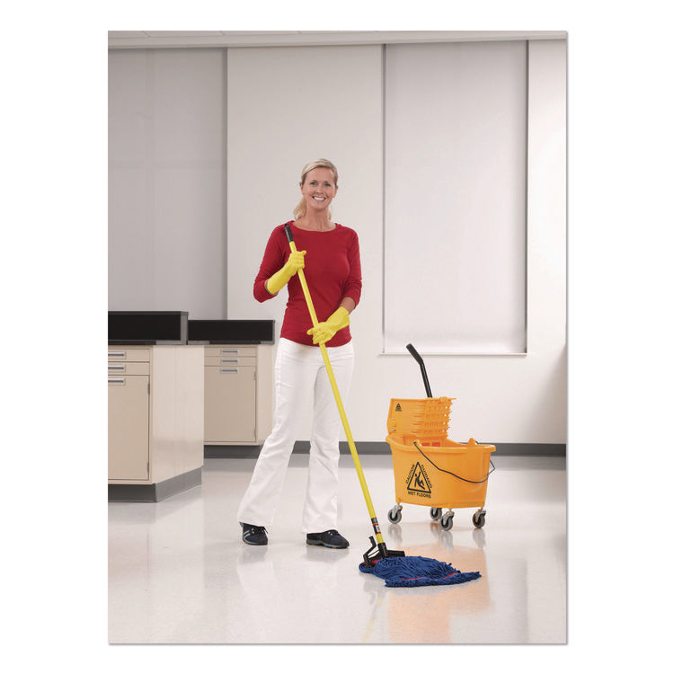 MaxiPlus Microfiber Loop-End Mop, Microfiber, 24 oz, Blue
