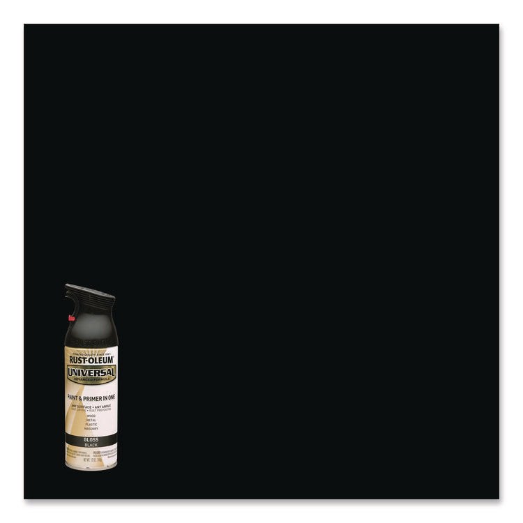 Universal Premium Spray Paint, Gloss Black, 12 oz Aerosol Can