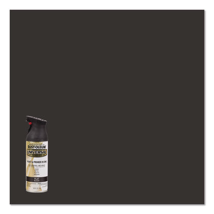 Universal Premium Spray Paint, Flat Black, 12 oz Aerosol Can