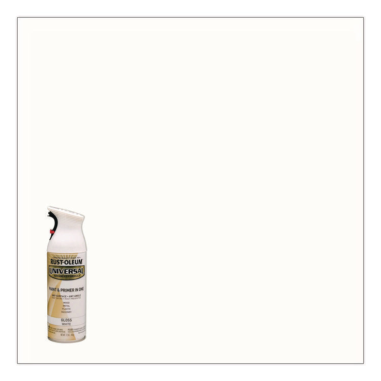 Universal Premium Spray Paint, Gloss White, 12 oz Aerosol Can