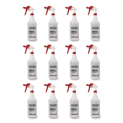 Empty Trigger Sprayer, 32 oz, Clear, 12/Carton
