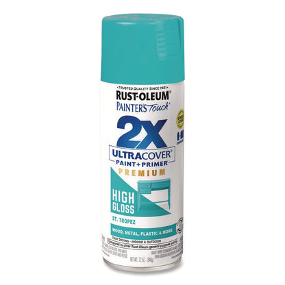 Painter's Touch 2X Ultra Cover Spray Paint, High Gloss St. Tropez, 12 oz Aerosol Can
