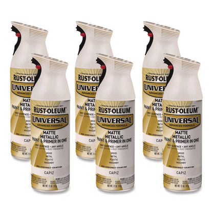 Universal Premium Spray Paint, Metallic Capiz, 11 oz Aerosol Can, 6/Carton