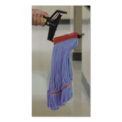 MaxiClean Loop-End Mop, Cotton/Synthetic, 24 oz, Blue