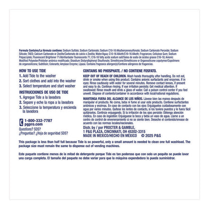 Powder Laundry Detergent Plus Bleach, HE Compatible, Original Scent, 1.1 oz Vending Box, 156/Carton