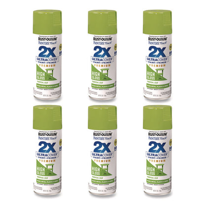 Painter's Touch 2X Ultra Cover Spray Paint, High Gloss Tropical Leaf, 12 oz Aerosol Can, 6/Carton