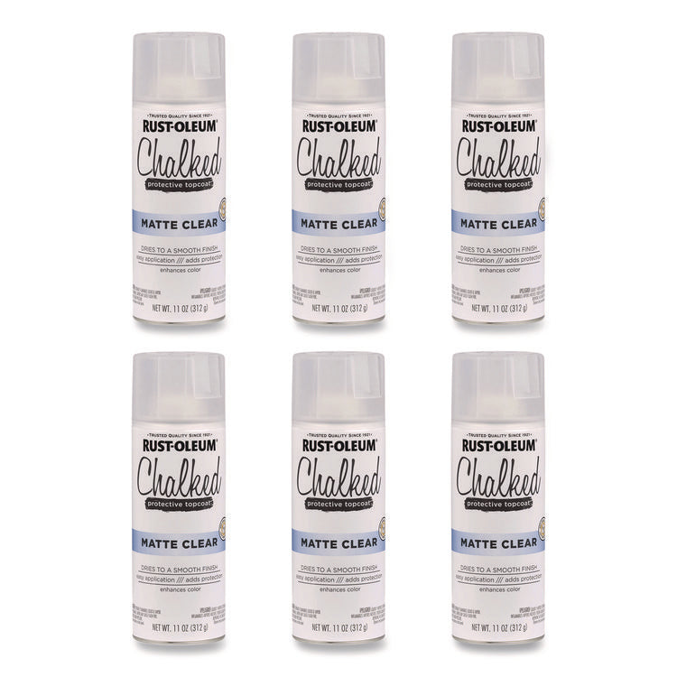 Ultra Matte Chalked Paint, Matte Clear, 12 oz Aerosol Can, 6/Carton