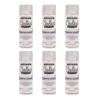 Ultra Matte Chalked Paint, Matte Clear, 12 oz Aerosol Can, 6/Carton