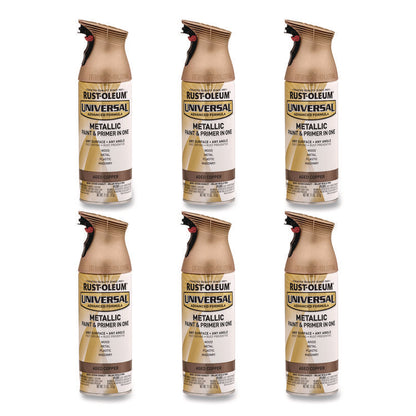 Universal Premium Spray Paint, Aged Copper, 12 oz Aerosol Can, 6/Carton