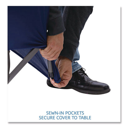 iGear Fabric Table Cover, Polyester/Spandex, 30 "x 72", Blue
